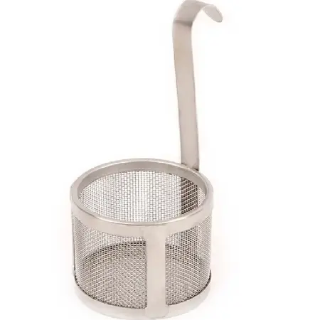 Okrągły zawieszany koszyk z drobną siatką