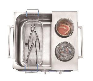 Ultradźwiękowe czyszczenie narzędzi stomatologicznych wierteł i protez