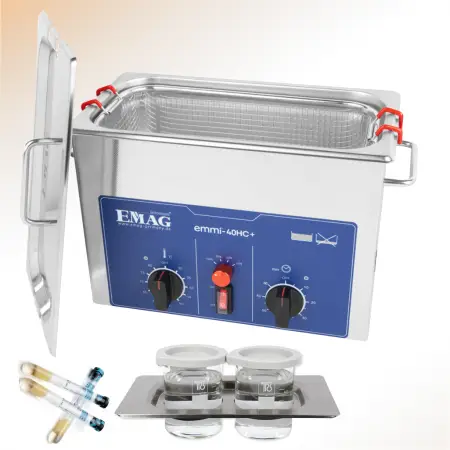 Myjka ultradźwiekowa do laboratorium - zestaw do usuwania materii organicznej